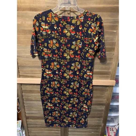 LulaRoe Tropical Floral Print T-Shirt Dress Women’s Size Small - Picture 3 of 6